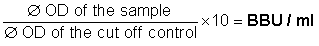 BBU/ml formula